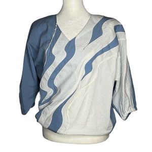 Vtg 80s Regal Abstract Blouse / Top with sequin detail- Women’s Small